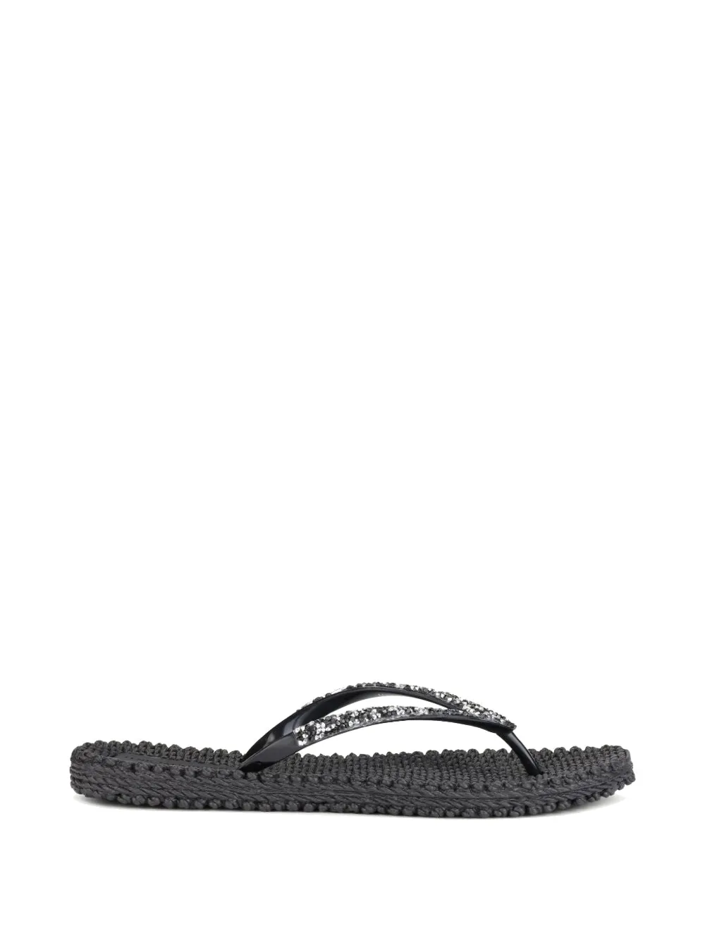 Ilse Jacobsen tongs à paillettes - Noir