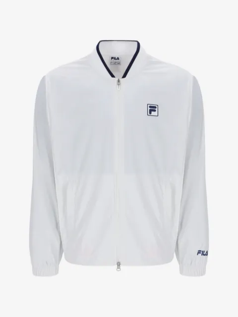 Fila logo-patch zip-up jacket