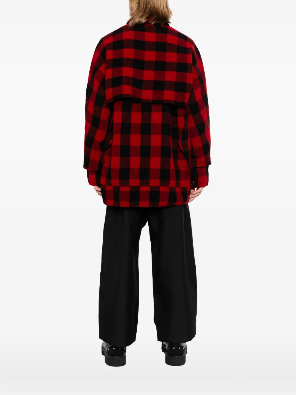 Junya Watanabe MAN x Filson Garment geruit wollen jack Rood