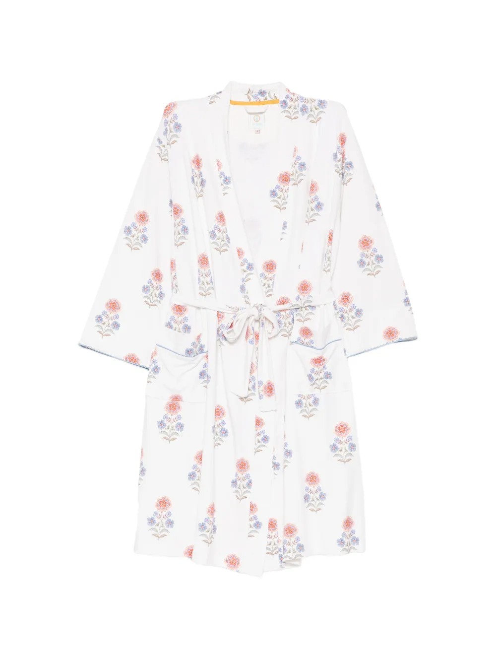 PIP STUDIO floral-print belted dressing gown - Bianco