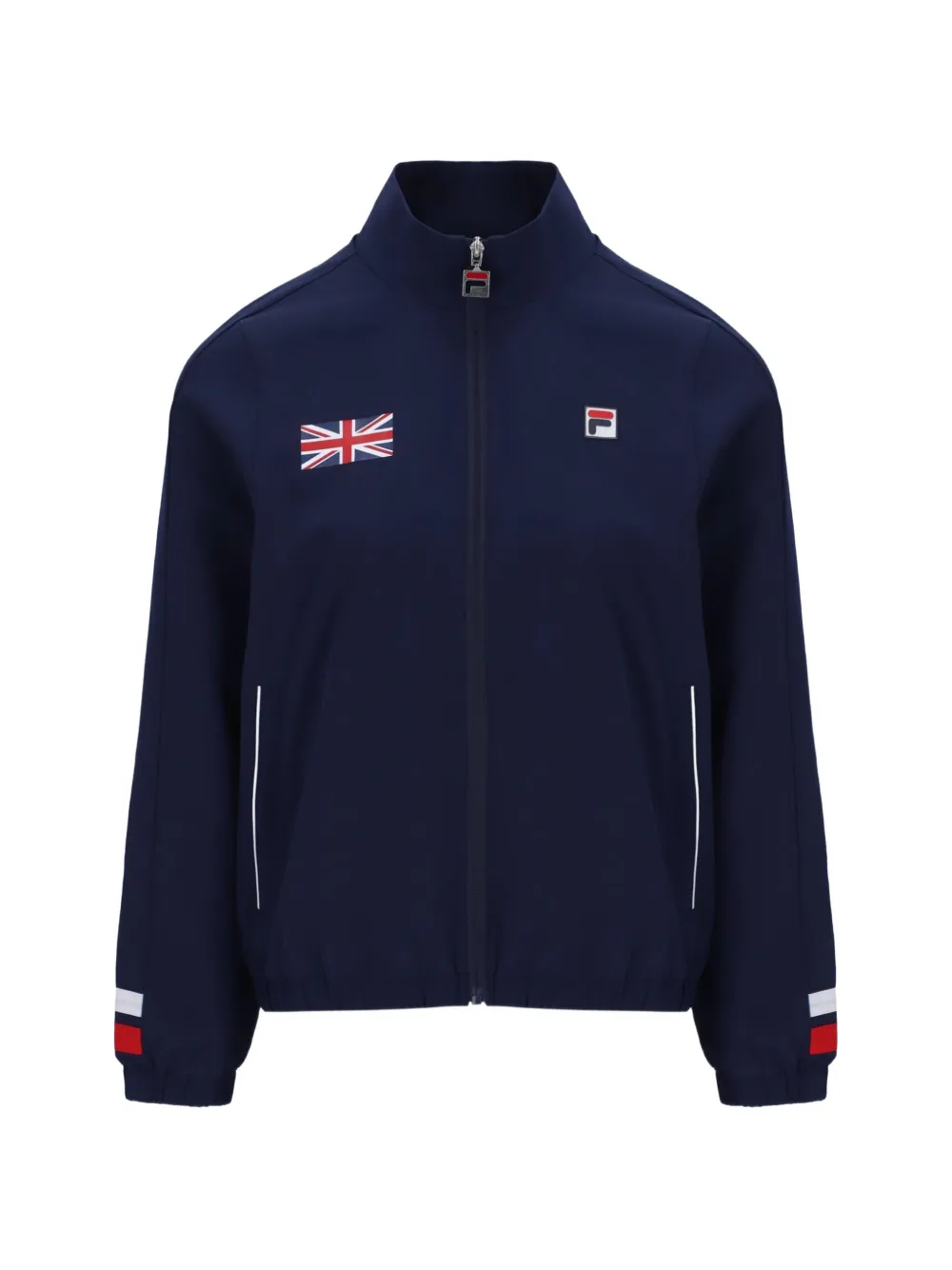Fila Sweatshirtjacke mit Logo-Patch - Blau