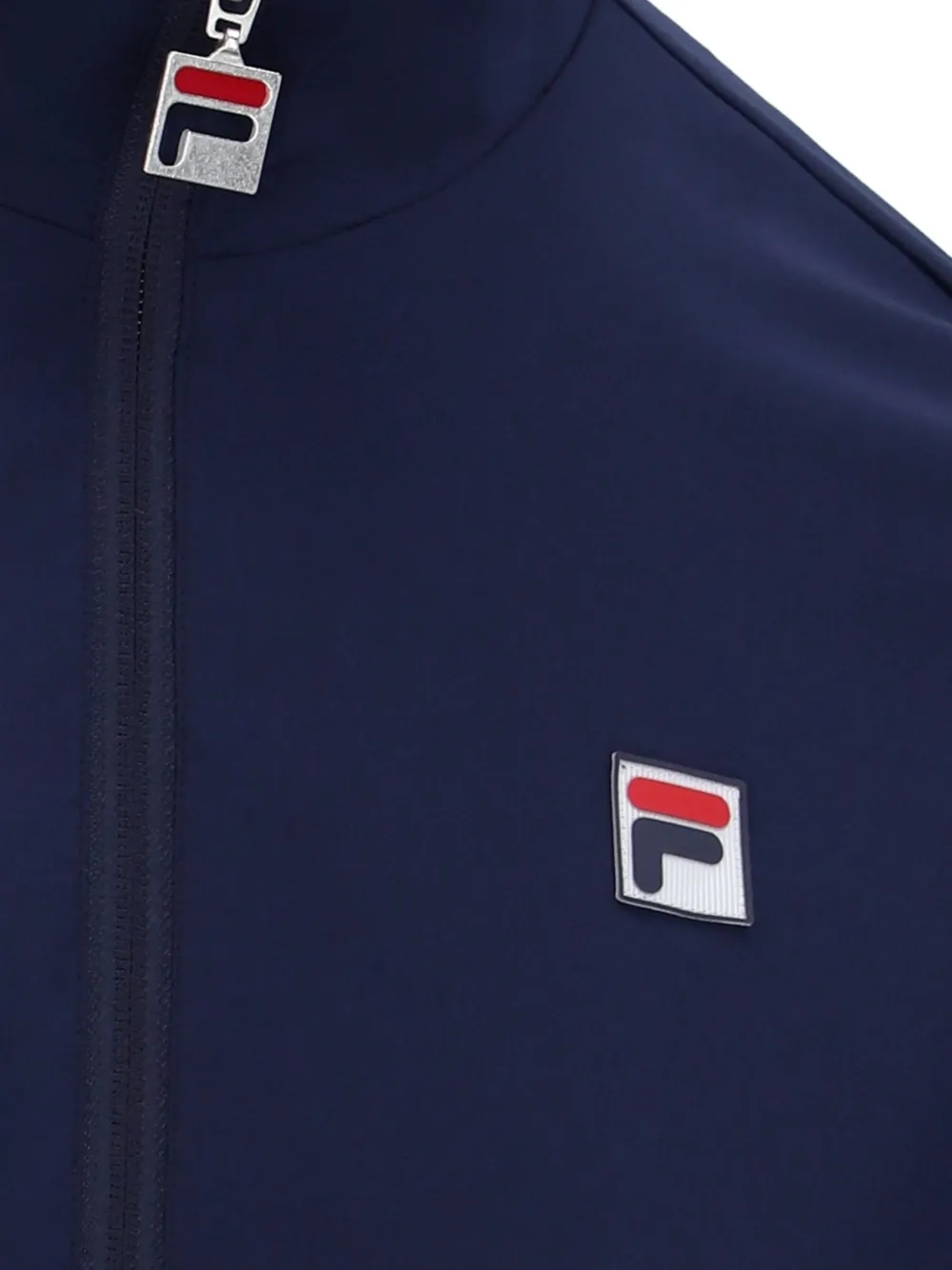 Fila Sweater met logopatch en rits Blauw