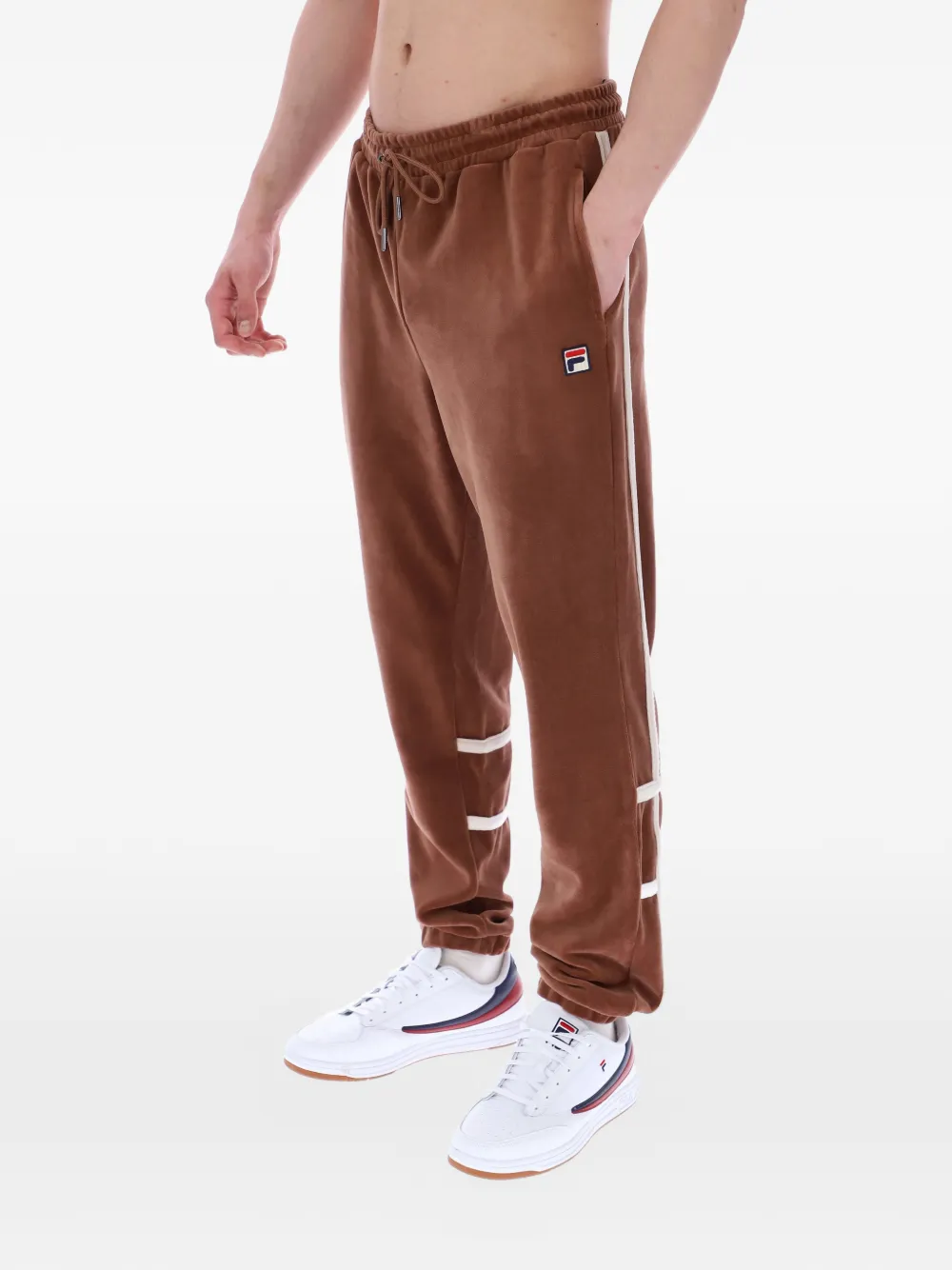 Fila Otello trainingsbroek met contrasterend vlak Bruin