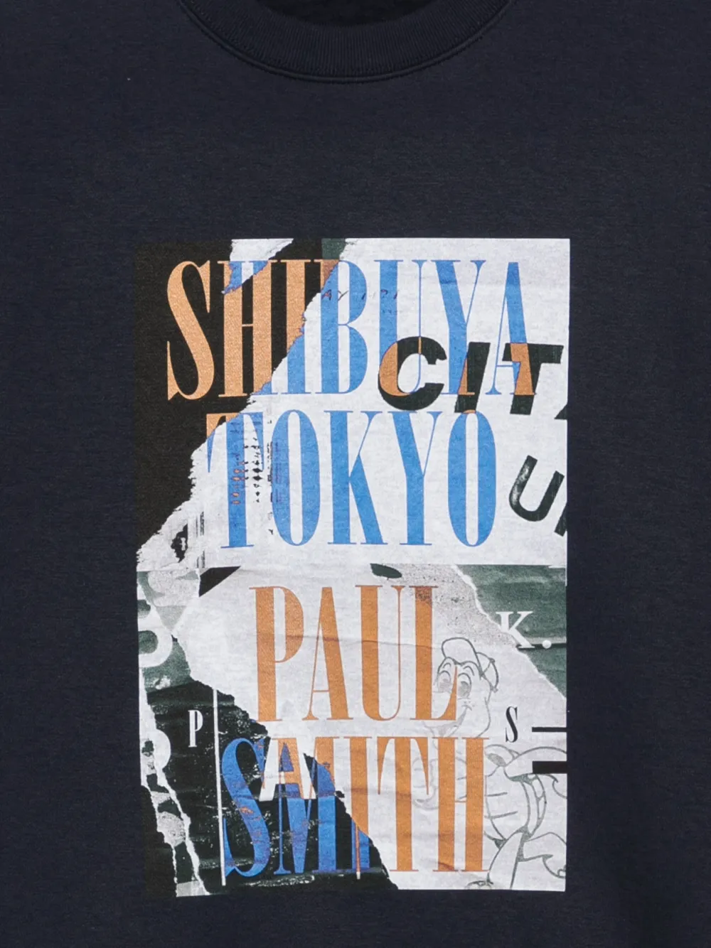 PS Paul Smith Sweater met print en lange mouwen Blauw