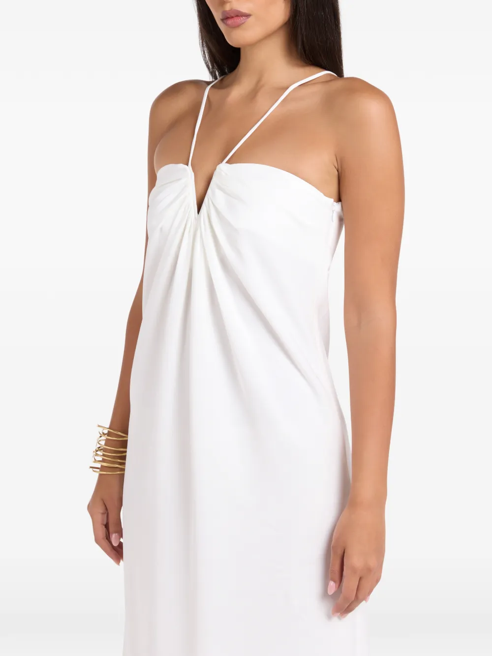 Themis Z Galatea Graphic-print Maxi Dress in White, view 4