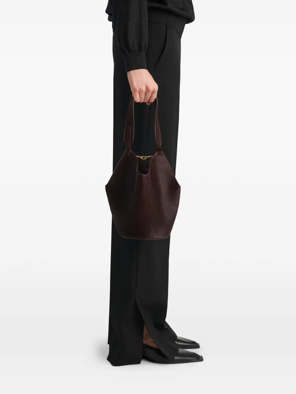 KHAITE Lotus kleine shopper Rood