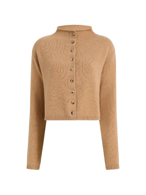 KHAITE high-neck button-up cardigan