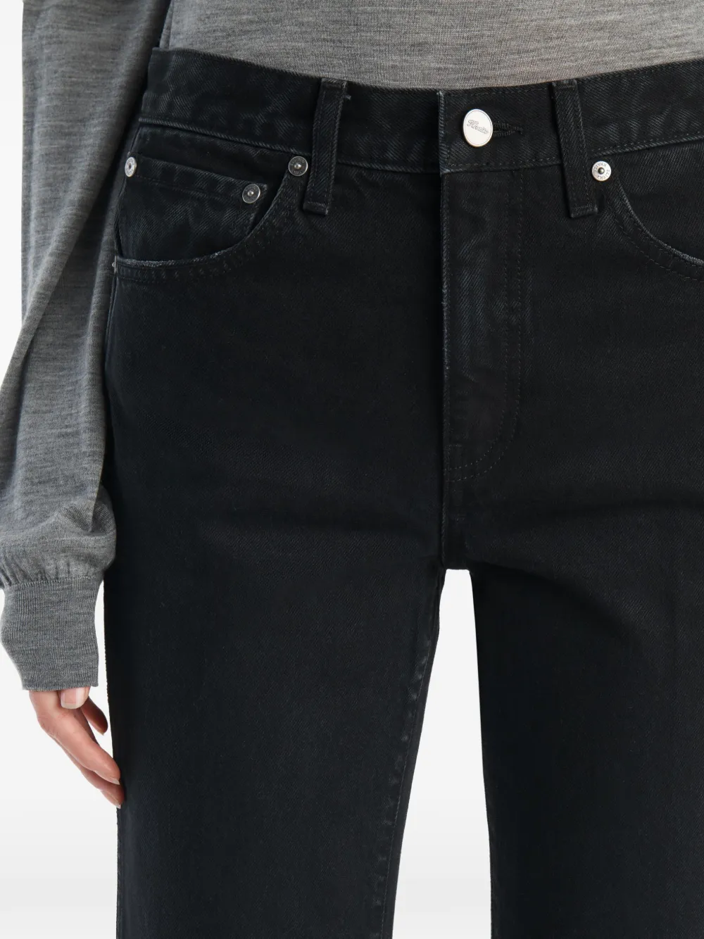 KHAITE Flared broek Zwart