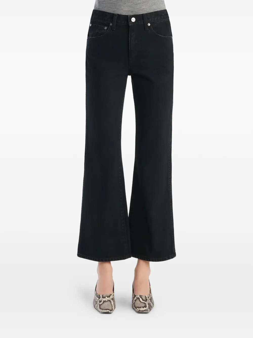 KHAITE Flared broek Zwart