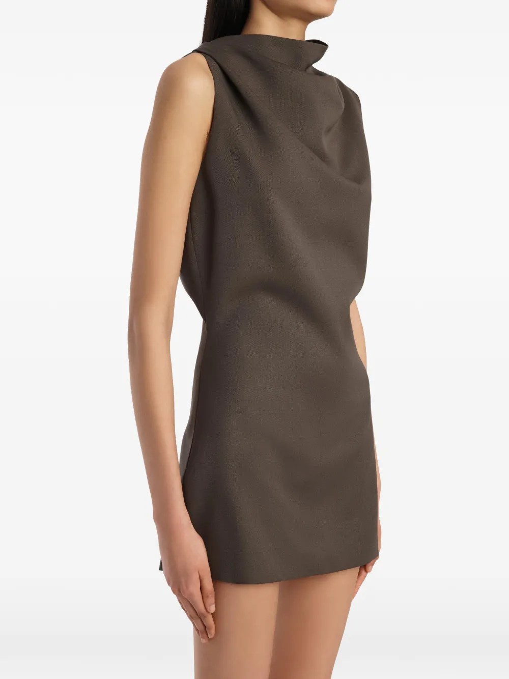 KHAITE Astor jurk Bruin