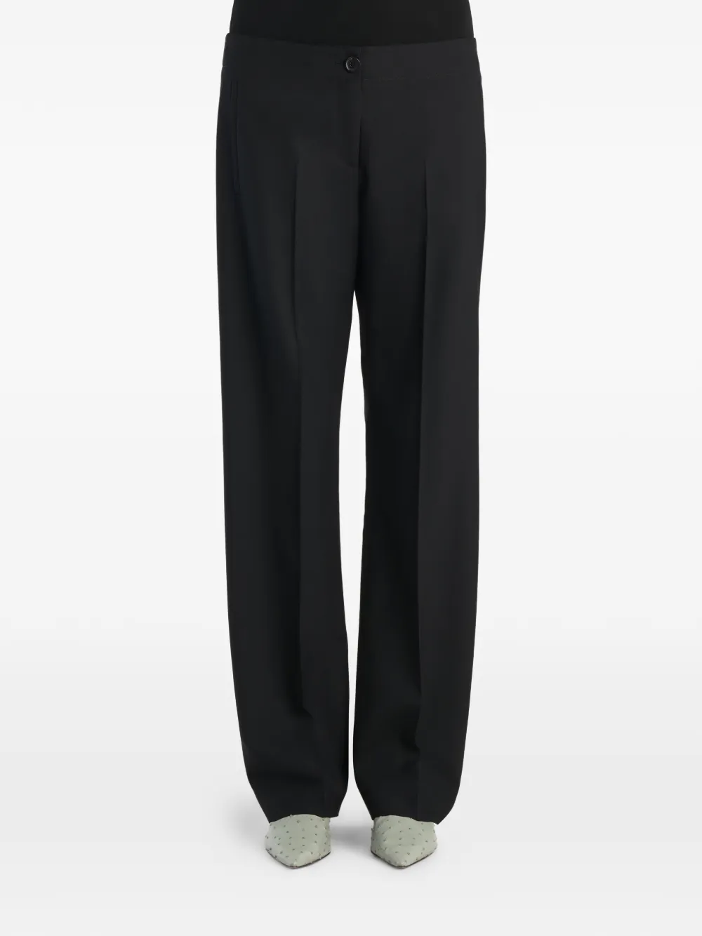 KHAITE Mita broek in zwarte wol