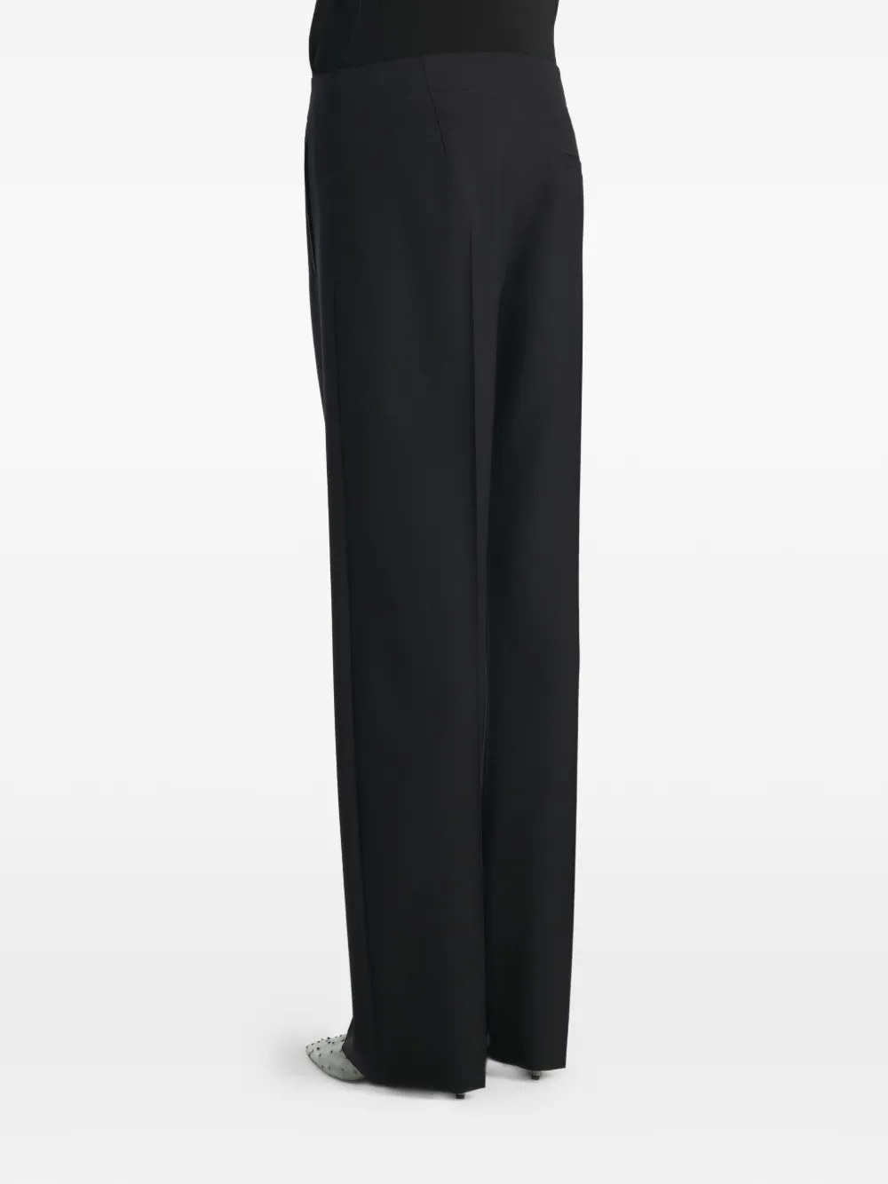 KHAITE Mita broek in zwarte wol