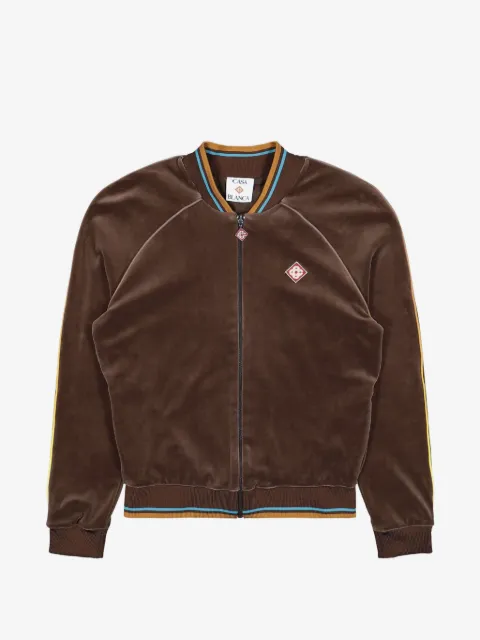 Casablanca Velour logo-patch velour jacket