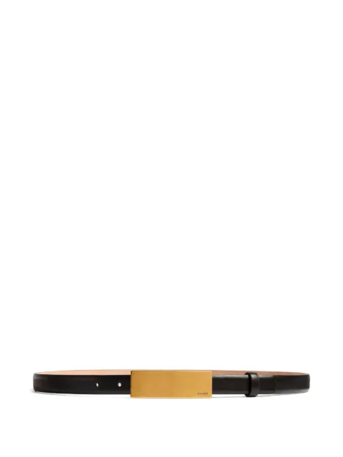 KHAITE Berlin belt in black leather with antique gold