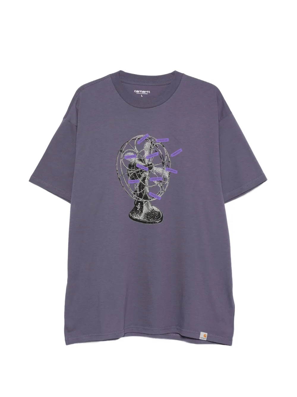 Carhartt WIP T-shirt Fan con applicazione - Viola