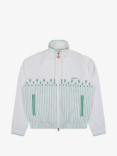 Casablanca floral-print pinstriped jacket