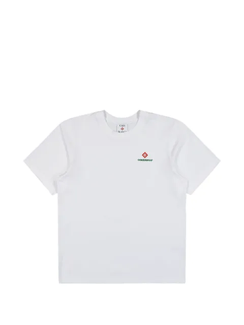 Casablanca camiseta de algodón con logo estampado