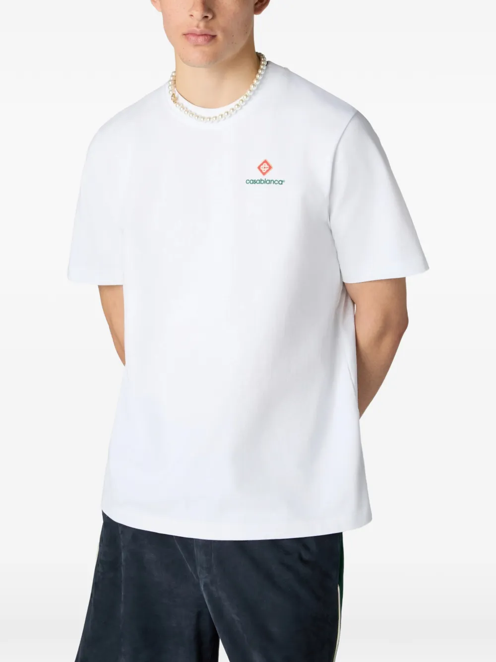 Casablanca T-shirt met korte mouwen Wit