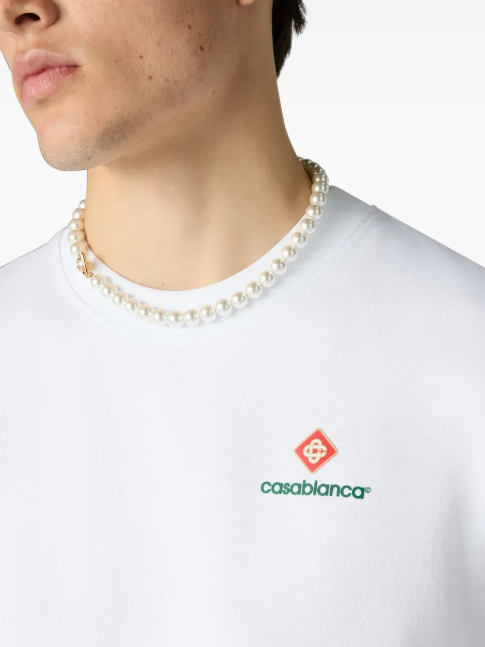 Casablanca T-shirt met korte mouwen Wit