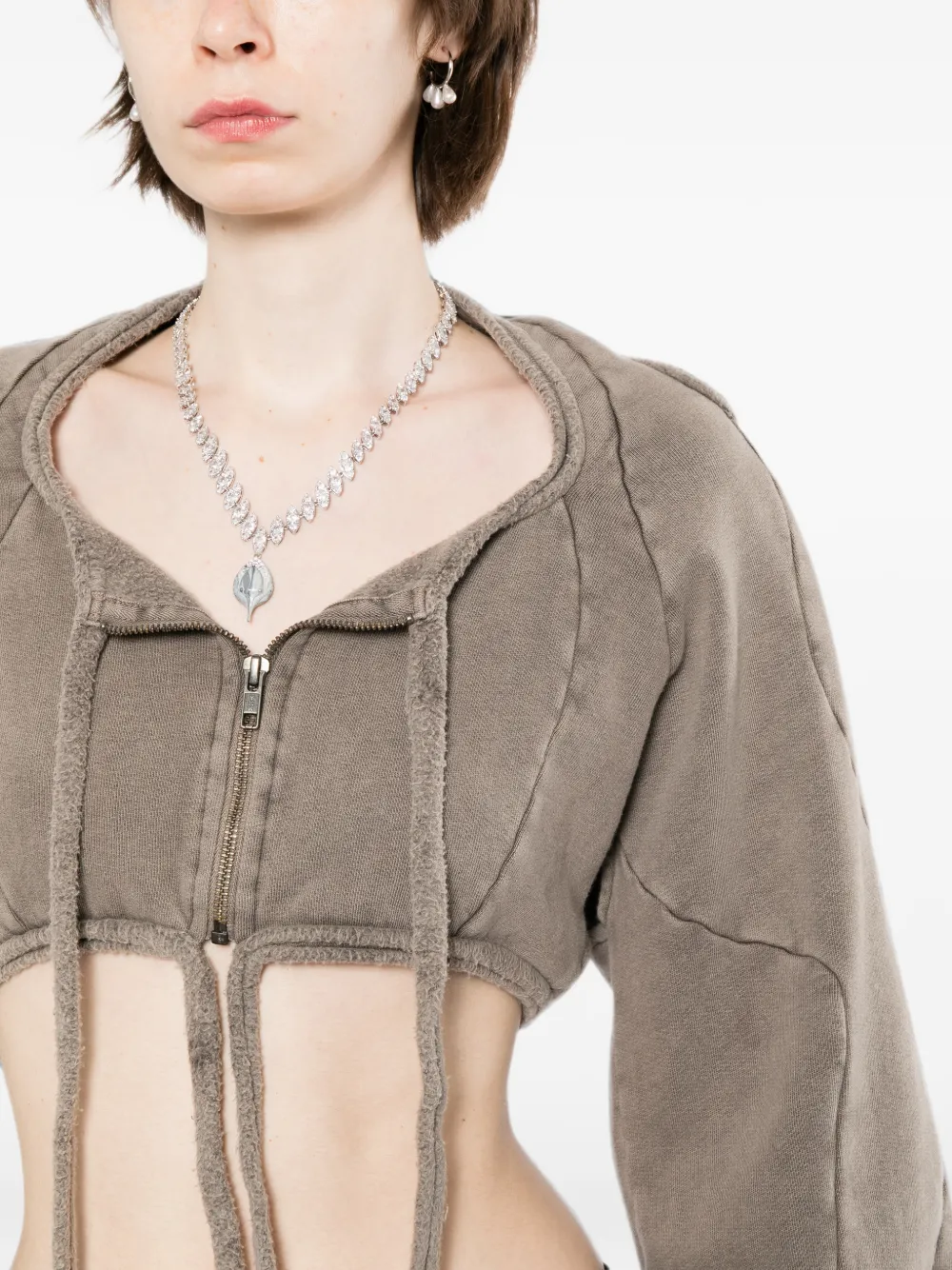 Ottolinger Cropped hoodie Bruin