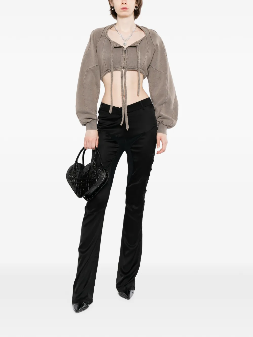 Ottolinger Cropped hoodie Bruin