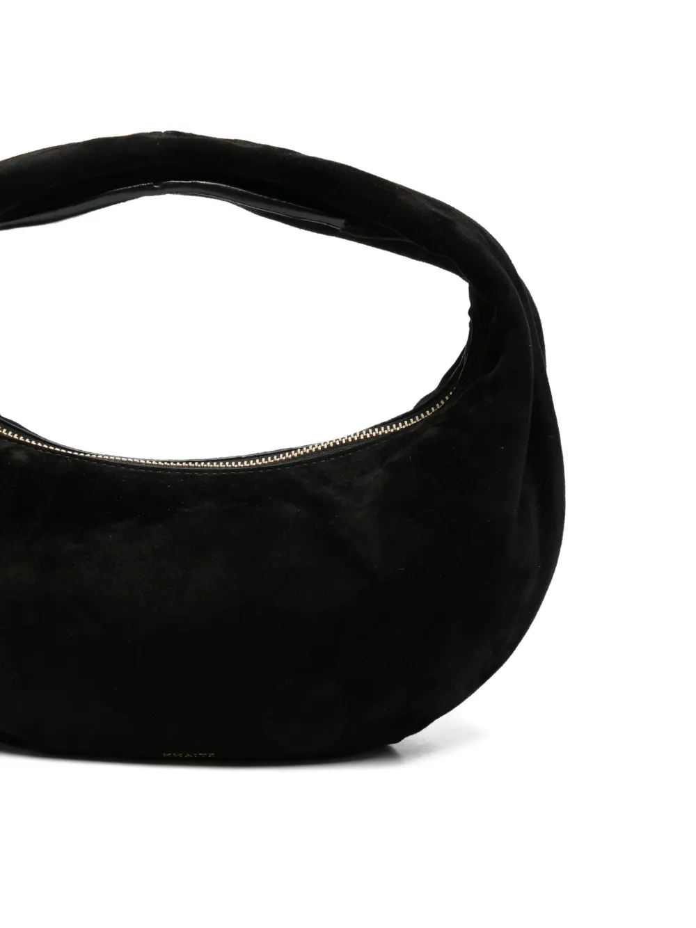 KHAITE Kleine Olivia suède shopper Zwart