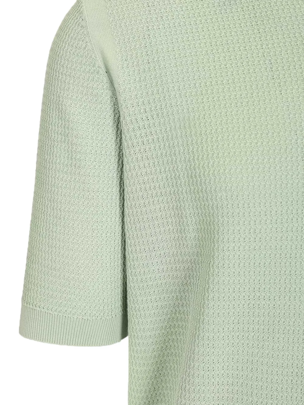 Ballantyne Gebreid T-shirt met wafel-patroon Groen