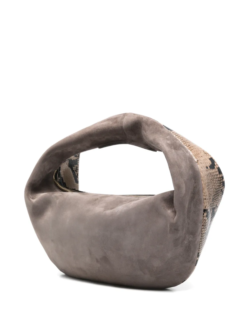 KHAITE Medium Olivia shopper met slangen-effect Beige