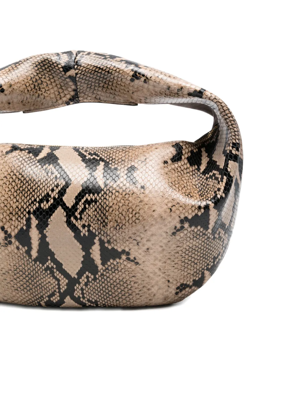 KHAITE Medium Olivia shopper met slangen-effect Beige