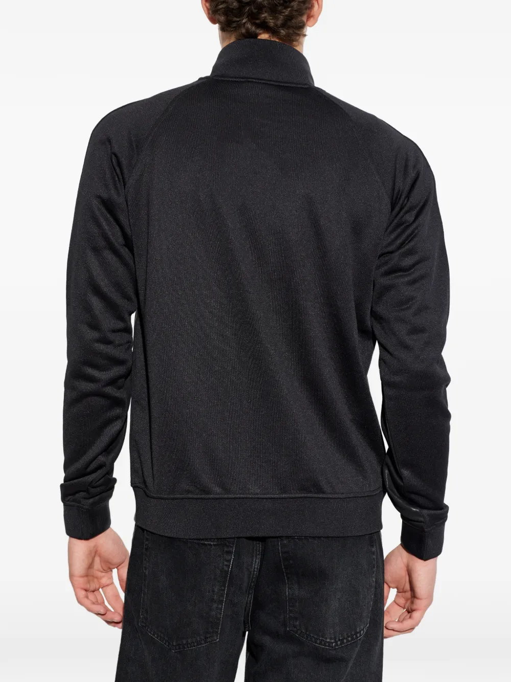 Diesel S-Glossy sweater met rits Zwart