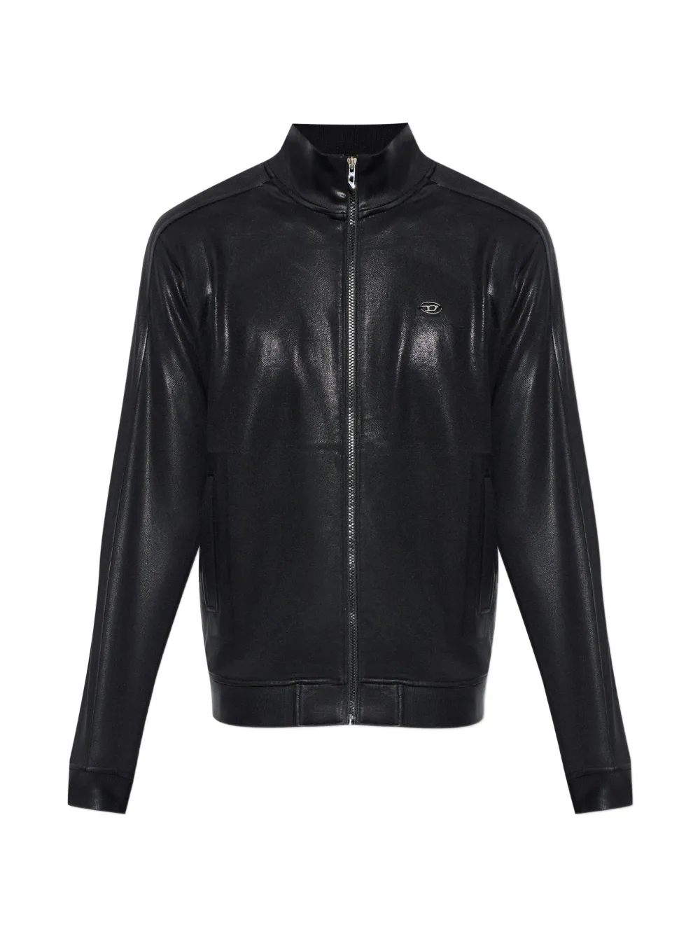 Diesel S-Glossy Sweatshirt mit Reißverschluss - Schwarz