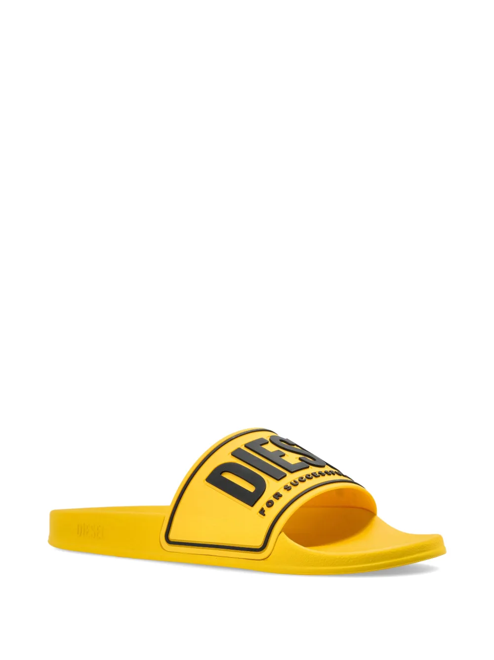 Diesel Sa-Mayemi slippers met logoprint Geel