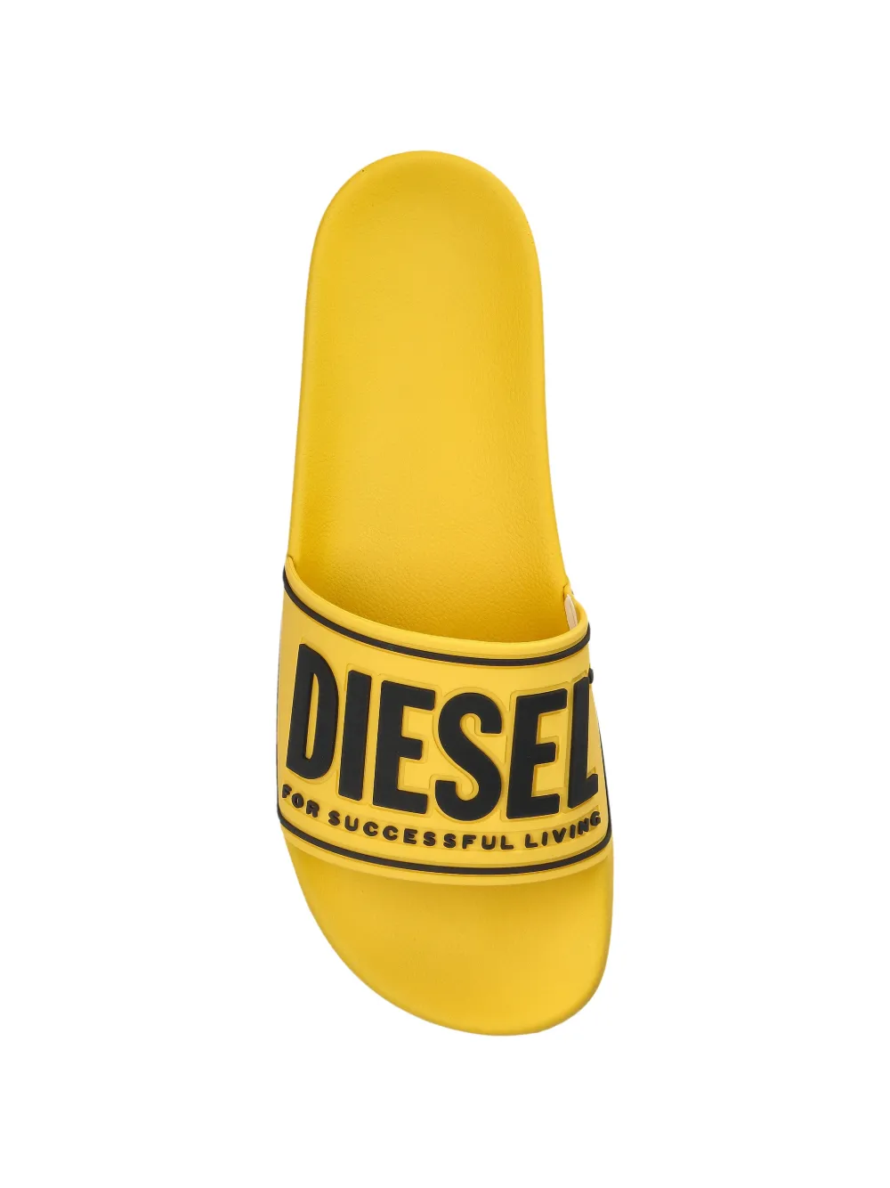 Diesel Sa-Mayemi slippers met logoprint Geel