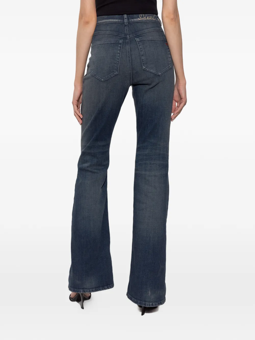 Diesel 1973 D-PARTT flared jeans Blauw