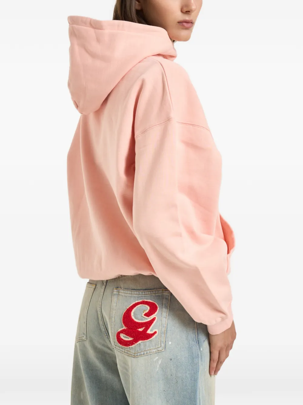 ANINE BING Harvey hoodie met logopatch Roze
