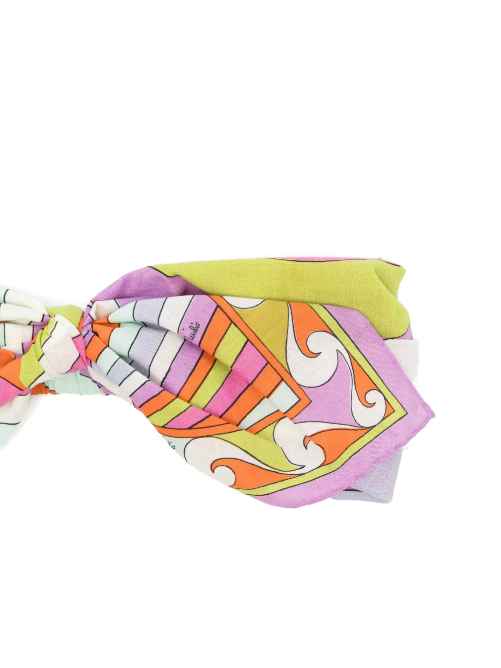 PUCCI Geknoopte haarband met Iride-print Roze