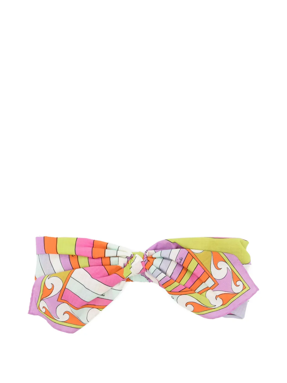 Pucci Iride-print Knotted Headband In Pink