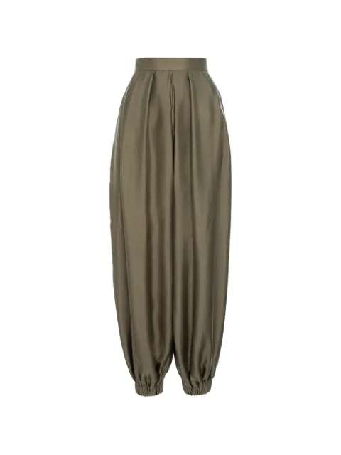 MANURÍ Bazar pleated silk trousers