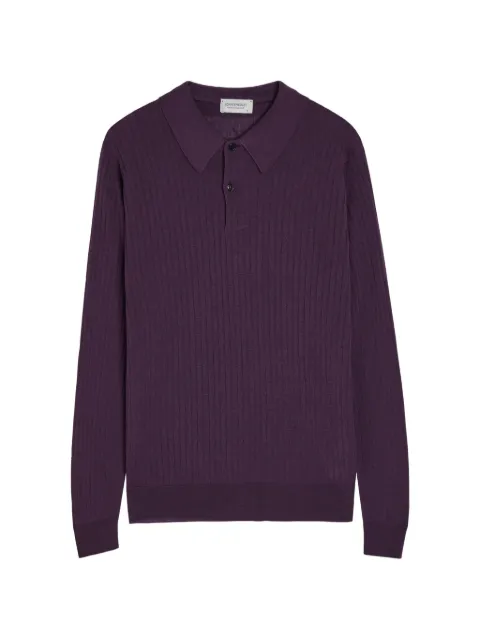 John Smedley Hodson Poloshirt aus geripptem Strick
