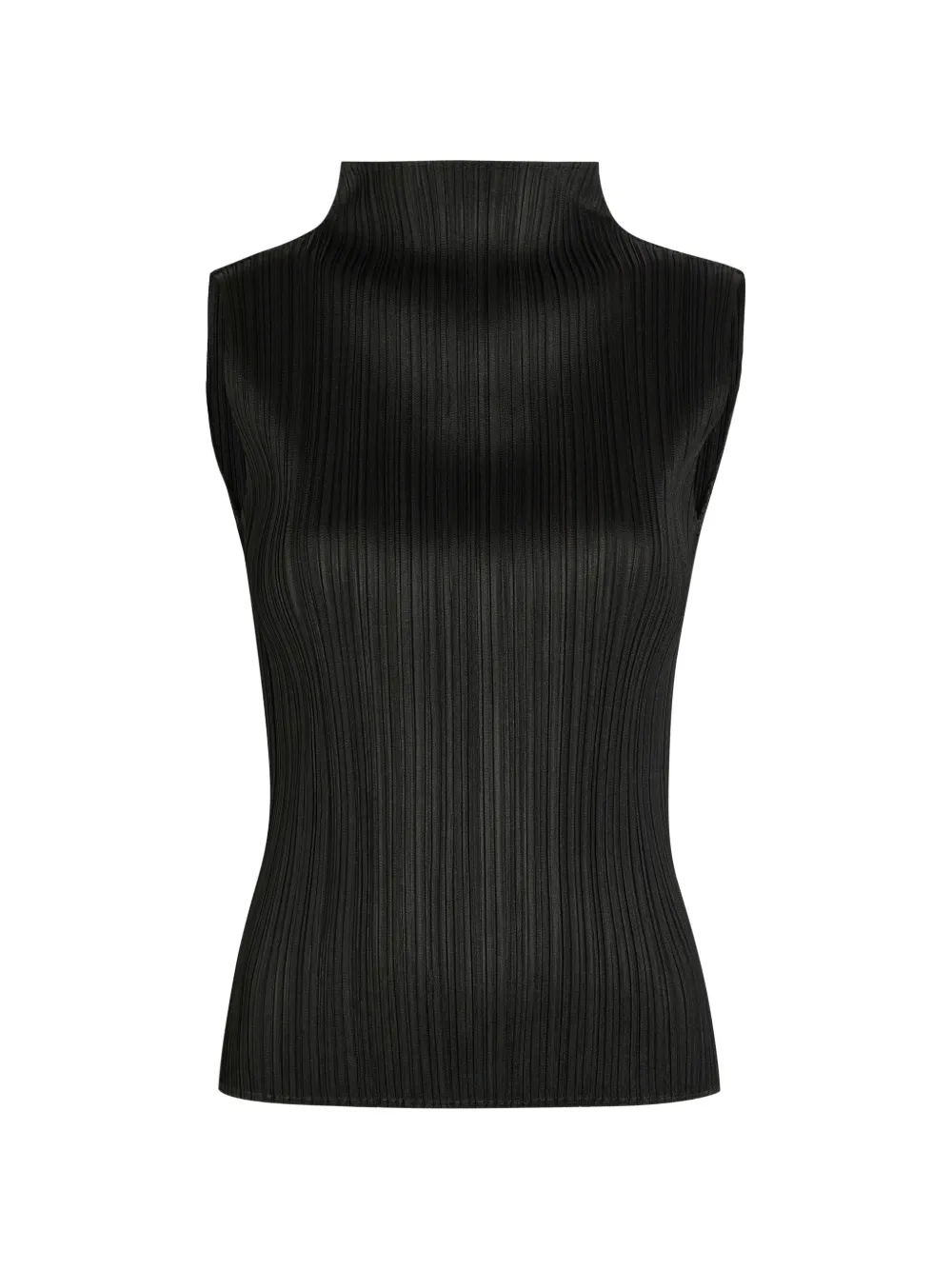 Issey Miyake pleated high-neck top - Nero