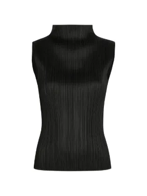 Pleats Please Issey Miyake プリーツ トップ | ブラック | FARFETCH JP