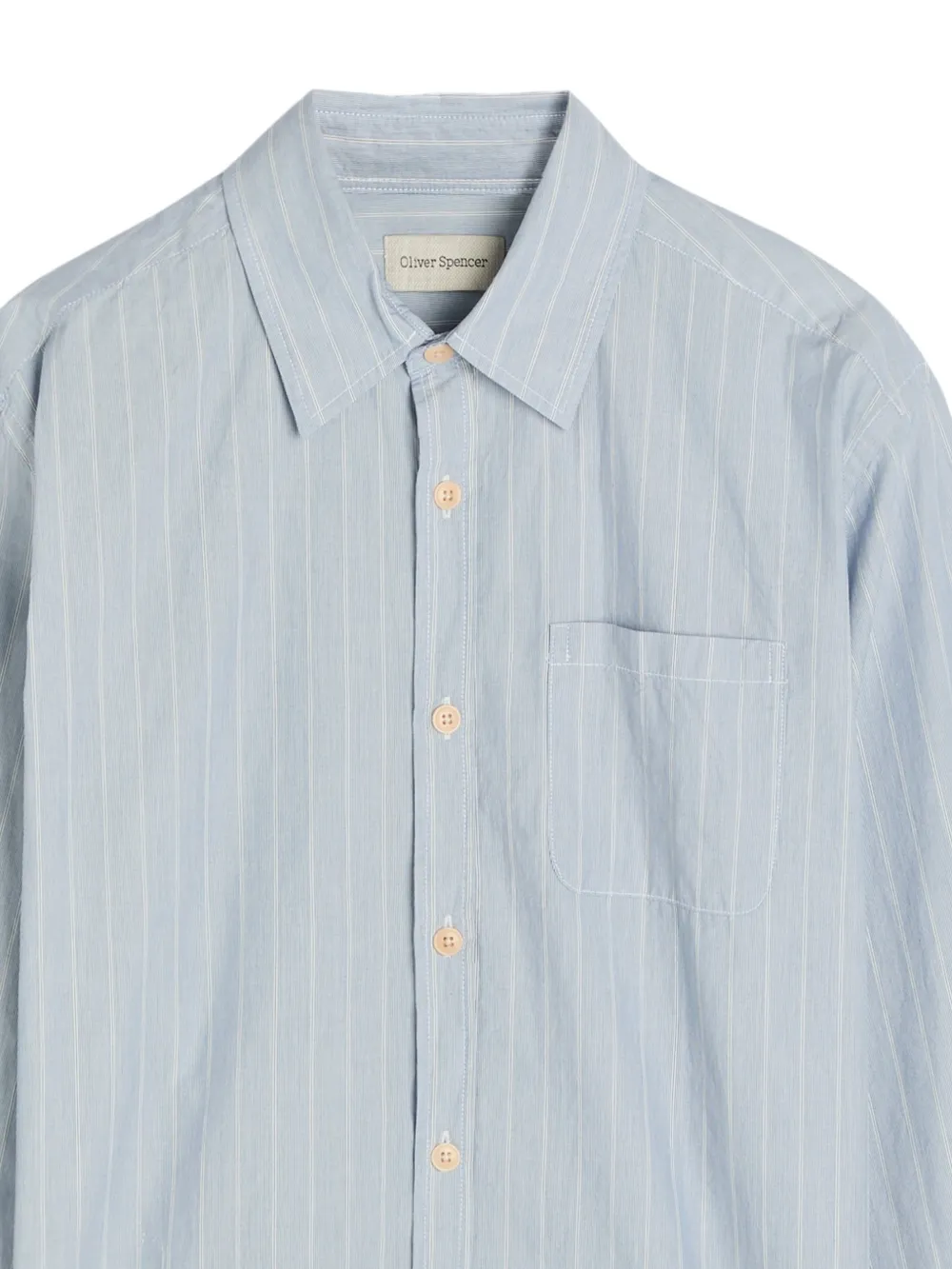  Oliver Spencer Camisa A Rayas - Azul 