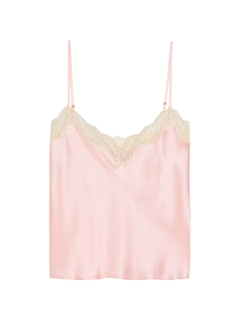 Reformation Teddy lace-trim top - Rosa