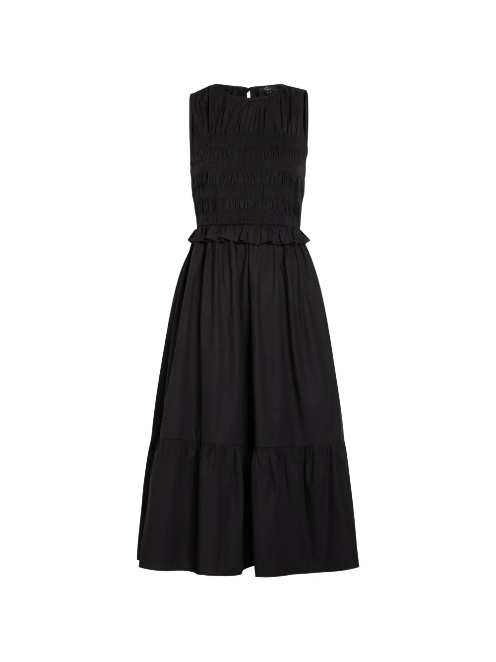 Rails Rialto shirred ruffled midi dress - Schwarz