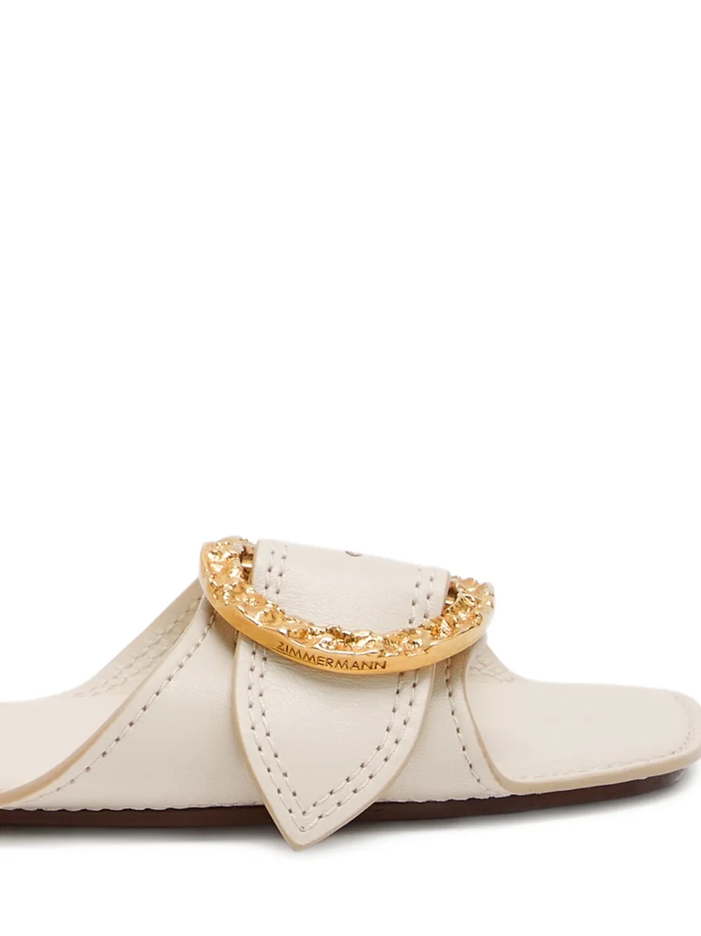 ZIMMERMANN Solena buckle-detail square-toe sandals Beige