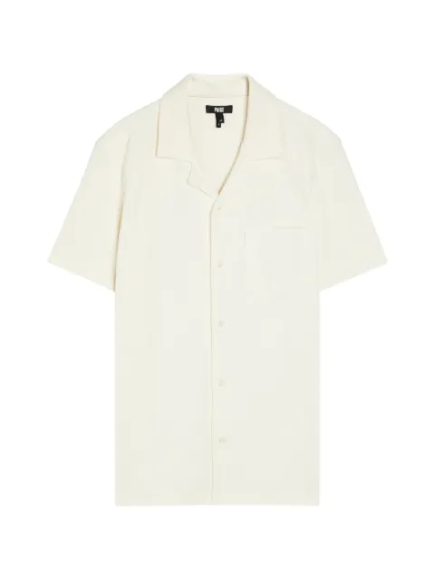 PAIGE Oliver short-sleeved ribbed-knit shirt