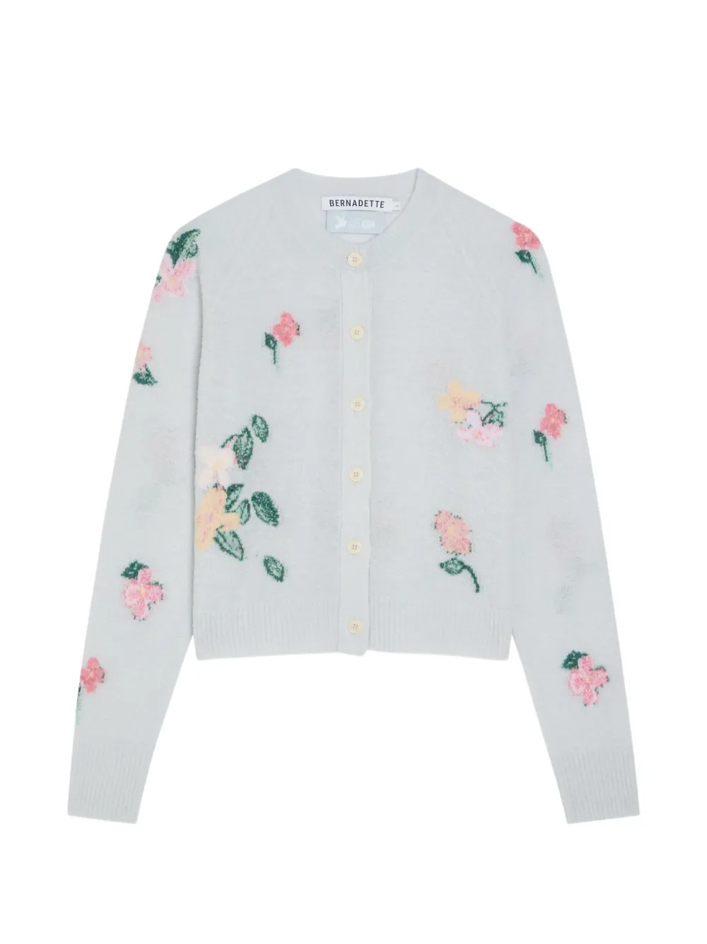 Bernadette Clemence floral-intarsia cardigan - Blu