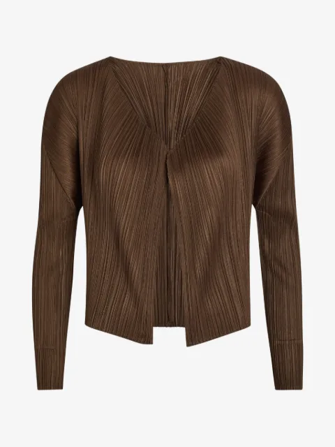 Issey Miyake pleated-design cardigan