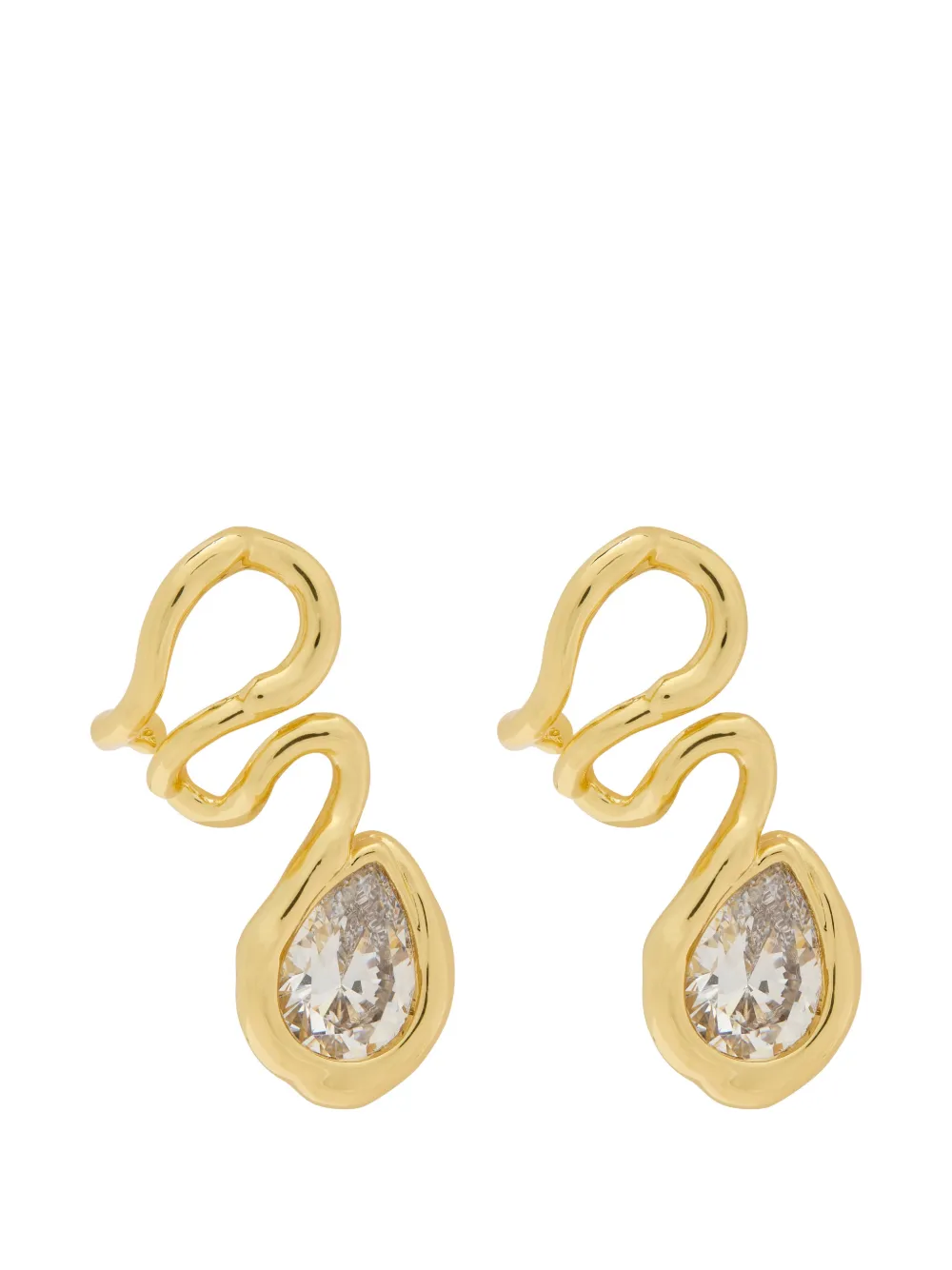 Alexis Bittar crystal-embellished sculptural-design earrings - Oro
