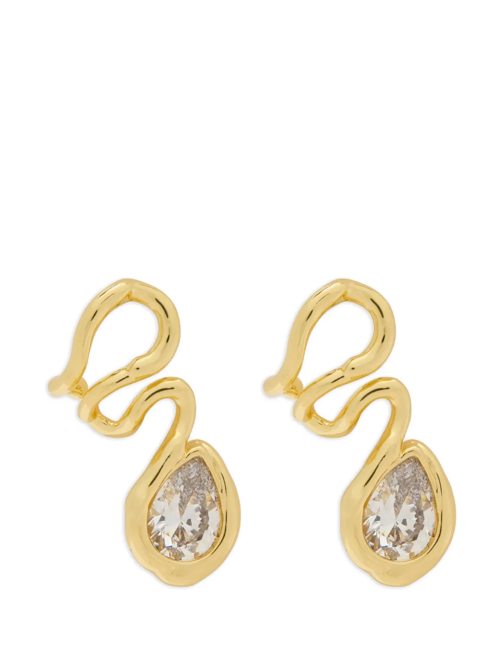 Alexis Bittar crystal-embellished sculptural-design earrings - Oro
